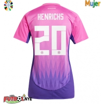 Camiseta Alemania Benjamin Henrichs #20 Visitante Equipación para mujer Eurocopa 2024 manga corta